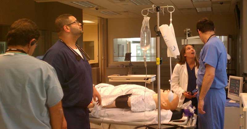 Taking care of fake patients to help future real patients