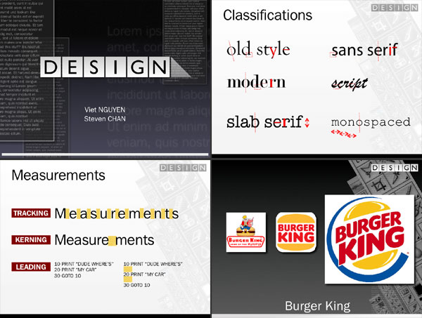 Design presentation